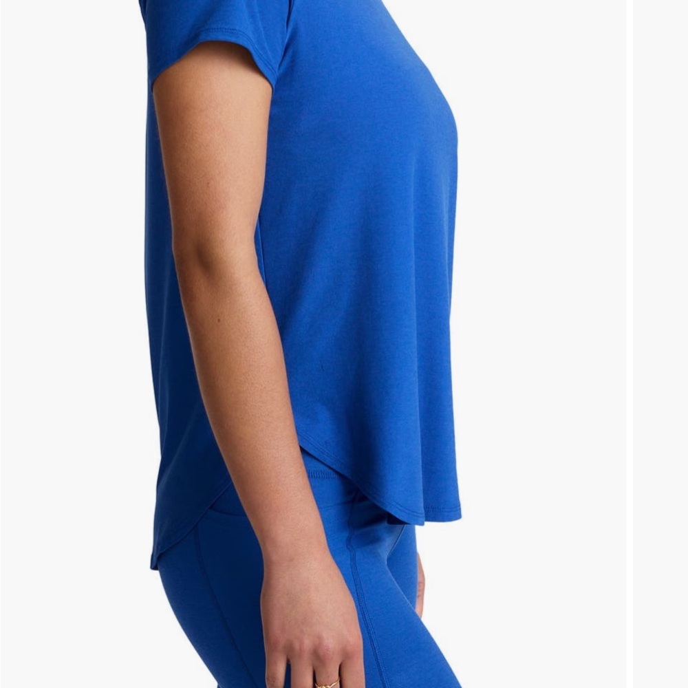 Beyond Yoga Featherweight On the Down Low Tee Forest Green Heather Size Medium - Picture 7 of 9